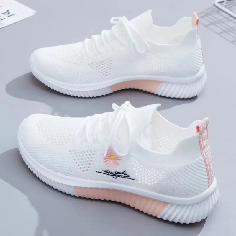 Women's Breathable Mesh Sneakers 2025,Lightweight Shock-Absorbing Athletic Shoes for Running/Walking,Comfortable Sports Footwear
