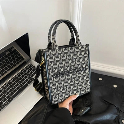 2025 Designer Sheet Music Bag for Women - Colorblock Crossbody Purse, Chic Shoulder & Handheld Tote with Adjustable Strap