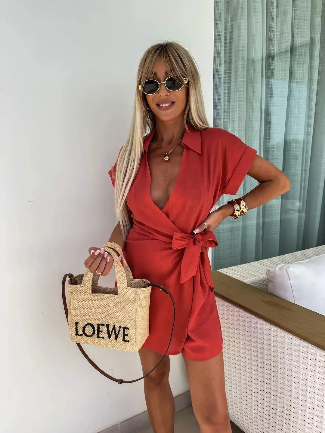 Jumpsuit Women Overalls Letter Print V Neck Cotton Linen Bodysuits Loose Trousers Summer Romper Sexy Streetwear Elegant Bodysuit