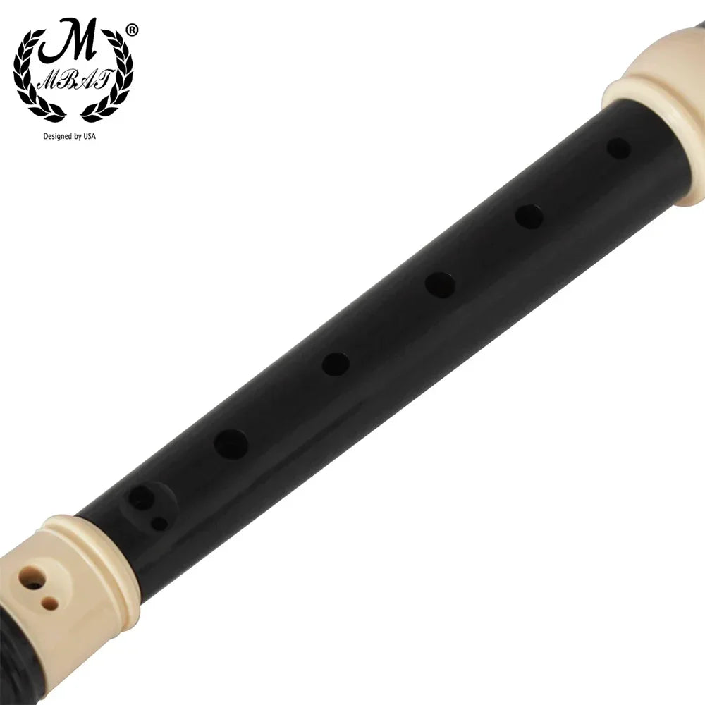 M MBAT ABS Flute Clarinet Recorder Soprano Long Flutes Baroque Recorder Fingering Musical Instrument Accessories Beginner Flute