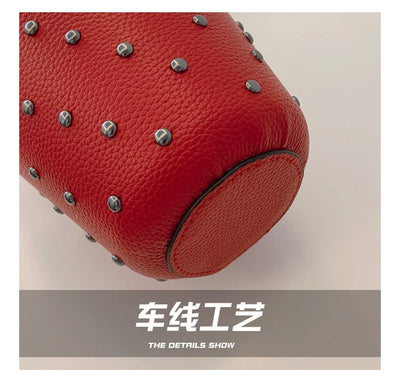 Designer Bolsos women  Shoulder Strawberry shaped rivet  Little Hand Bags Sac Handbags For Girls Ladies Purses And Crossbody