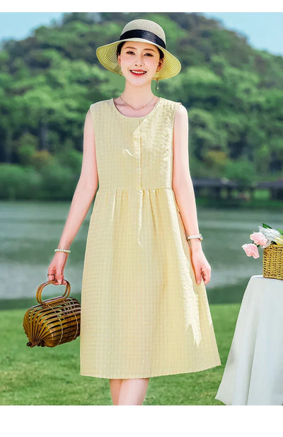New Arrival Solid Summer dresses for Women Sleeveless plus size dresses vestido verano mujer