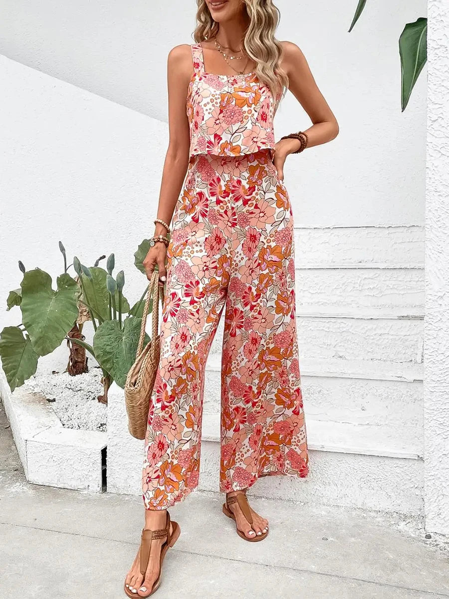 Summer Women's Print Jumpsuits,Sexy Halter Beach Long Jumpsuits,Jump Suit Woman,Jumpsuit Women Sexys,New 2025 Clothes,Rompers