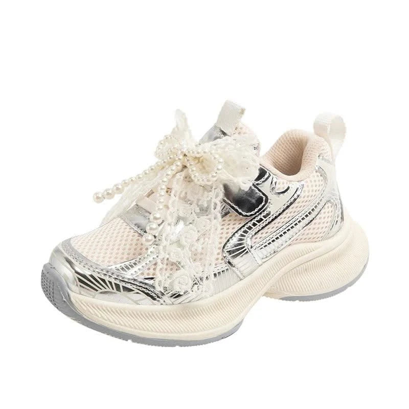 Children Sports Shoes 2025 New Spring Autumn Boys White Shoes Girls Breathable Mesh Casual Soft Sole Sneakers Kids Running Shoes