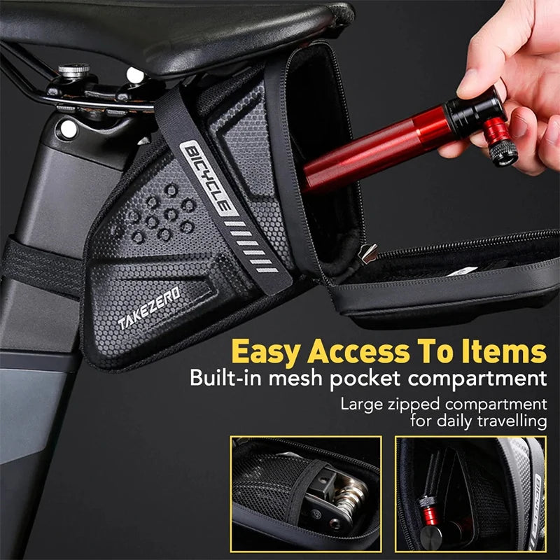 Fashion Waterproof Bicycle Saddle Bag Road Bike Saddlebags Reflective Striped Bicycle Tool Holder Bag MTB Accessories Tools