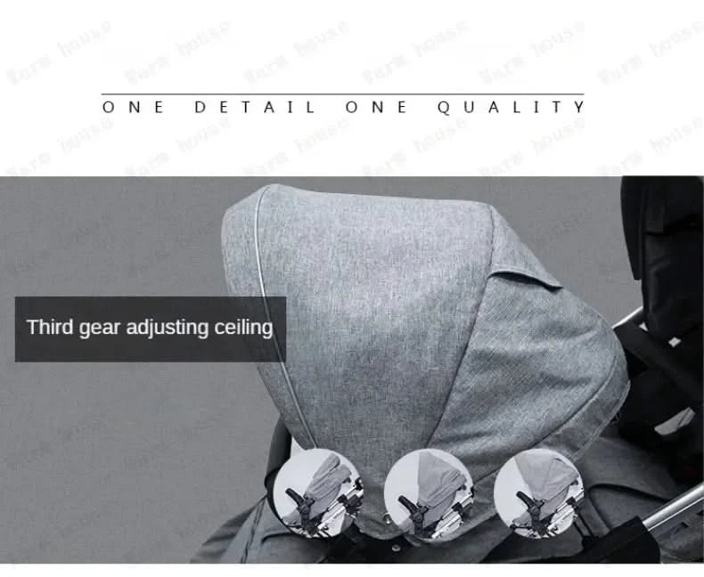 Twin Baby Stroller  Foldable, Two-way  Multifunctional Twin Baby Stroller,High View Baby Stroller Adjustable Armrests