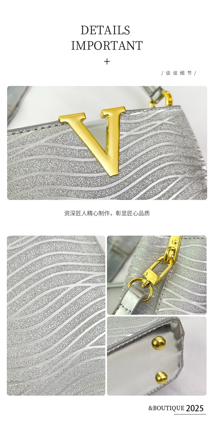 2025 New High-Sense Women's Designer Handbag - Feminine, Versatile, Large Capacity for Work & Crossbody