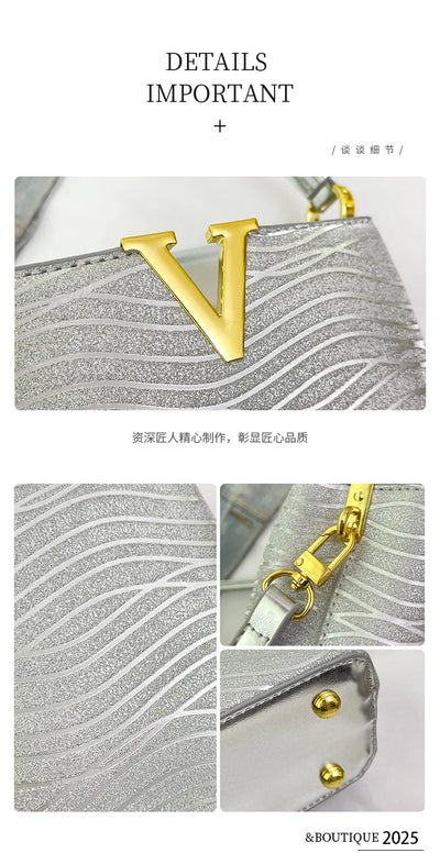 2025 New High-Sense Women's Designer Handbag - Feminine, Versatile, Large Capacity for Work & Crossbody