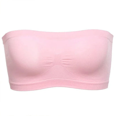 Women Breathable Mesh Tube Bra Seamless High Elastic Wrapped Sexy Invisible Strapless Chest Wraps Tube Tops Pregnant Mothers Bra