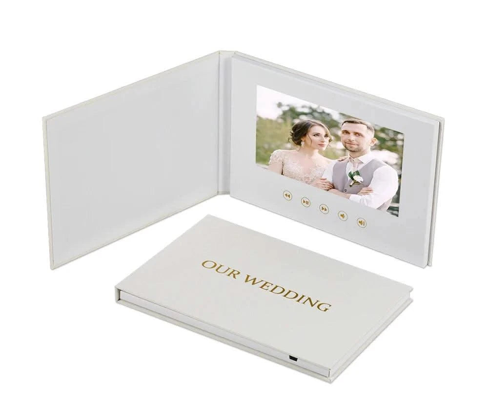 Linen Bound Video Book Wedding Video Album Up to 3 hours of video