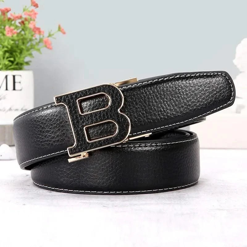 Leather Belt For Men Designer Alloy Buckle Waist