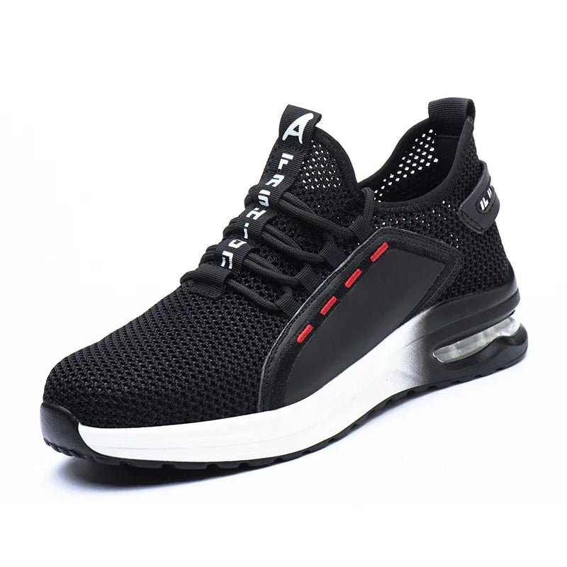 Lightweight Men's Safety Shoes Steel Toe Men's Work Shoes Slip Resistant Reinforced Shoes Man Fashion Breathable Sneaker