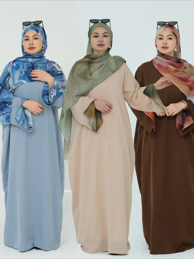 Muslim Maxi Dresses for Women Abaya Jalabiya Split Sleeve Eid Ramadan Morocco Dubai Kaftan Islam Vestidos Arab Long Robe 2025