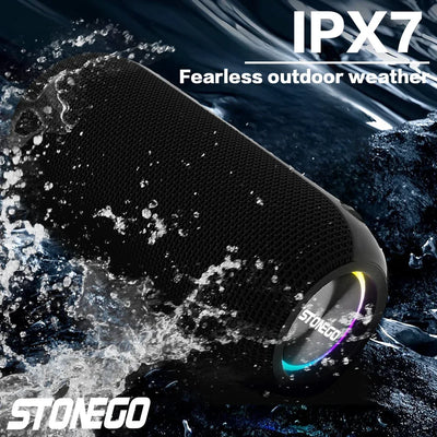 Wireless Bluetooth Speakers Portable Dual Speakers Punk Style LED Bass Diaphragm Sound TWS Speaker