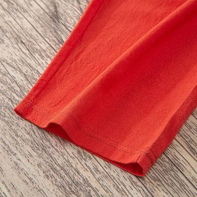 Activewear Women Summer Elastic Waist Cotton Linen Pants