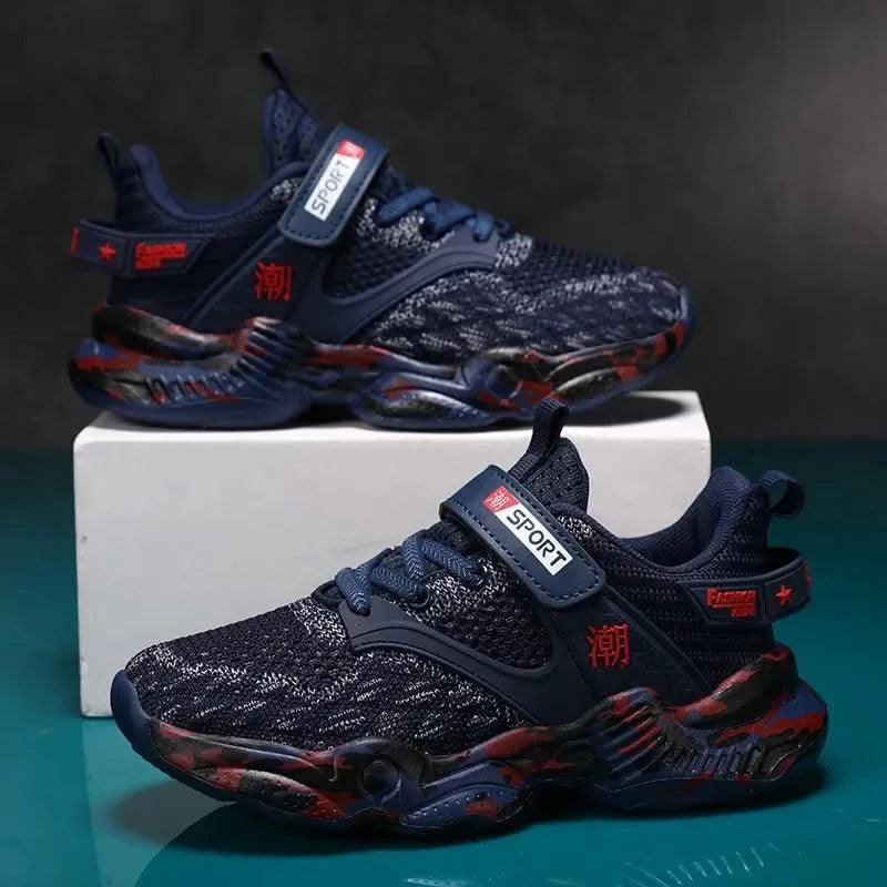 Children's Shoes Boys' Sports Shoes Summer Breathable Fly Woven Shoes Double Mesh Kid's Comfort Big Kids Pop Boys Soft Soled