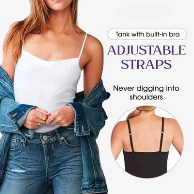 Higher Quality Solid Padded Bra Sexy Women Tops Camisole Top Women Vest Women Camisole with Built in Bra Cami Top Vest Tank Top
