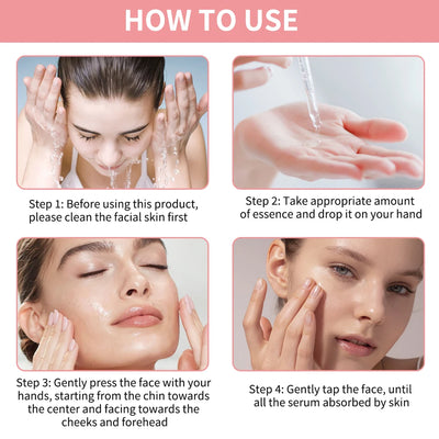 5 In 1 Fade fine lines Firming Face Serum Moisturizing brightning Vitamin C Hyaluronic Acid Facial Serum Shrink Pores Skin Care