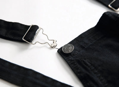 Men's Spring and Autumn Jeans, New Style Retro Casual All-match Ripped Dungarees, Fashionable High Street Trendy Brand Dungarees