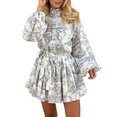 Elegant Women's Midi Dresses 2025 Autumn Long Sleeve Dress Vestidos De Mujer Винтажное Платье Abito Donna 2024 Damen Kleidung