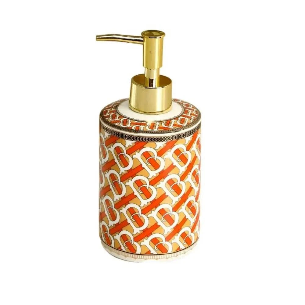 Luxury Ceramic Soap Dispenser Colorful Painted Lightweight Soap Pump Bottle Refillable Empty Liquid Lotion Dispenser Home