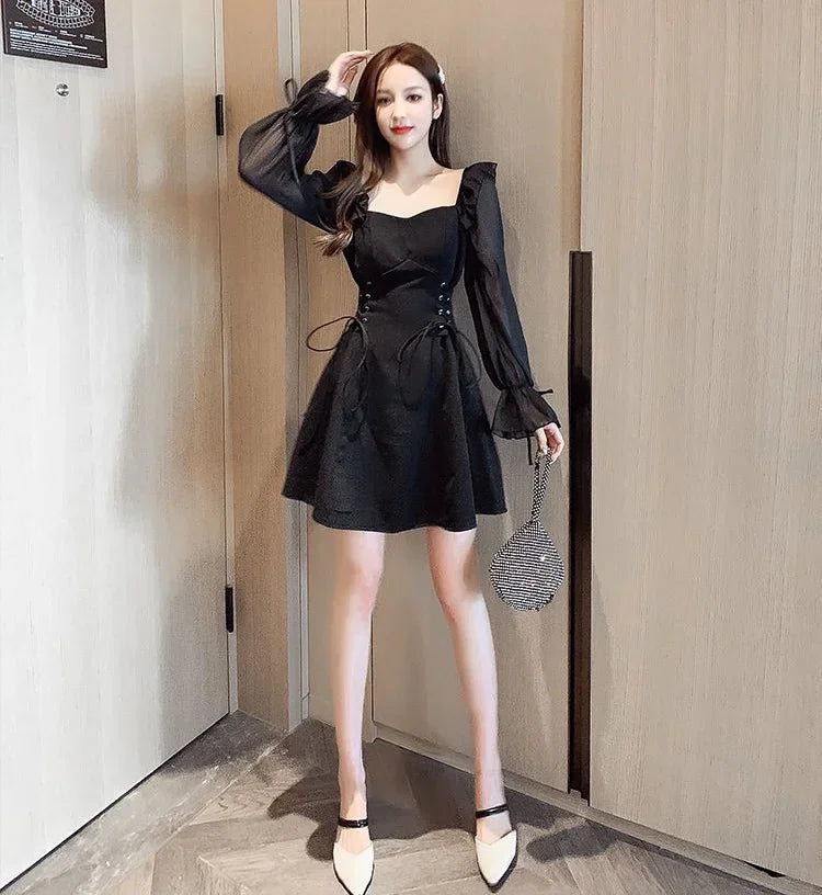 Dresses for Women Sensual Sexy A Line Spring Autumn Woman Long Sleeve Dress On Sales Designer Korean Fashion G Y2k Hot Promotion