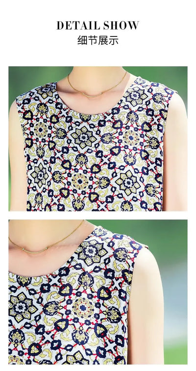 New 2024 Women Summer dresses print  Women  sleeveless Boho Beach Dress Vintage  Dresses  Sundress Beach Dress Tunic  Vestidos