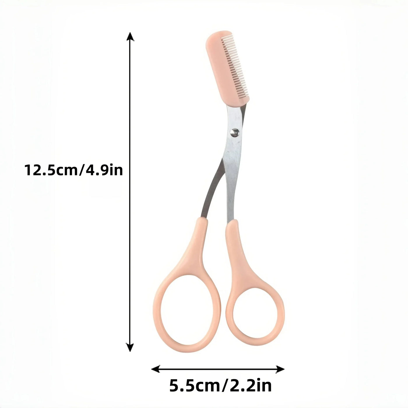 Precision eyebrow trimmer scissors with comb - a scratch free hair removal and shaping tool suitable for both men and women