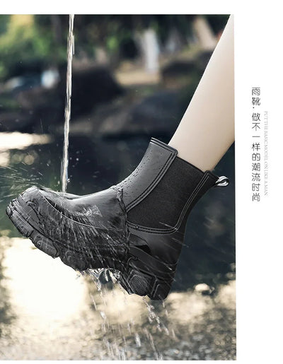 Women's Rain Boots with Flat Heels, Year-round Bestseller Are Casual Waterproof and Anti-slip High-quality EVA Outdoor Boots