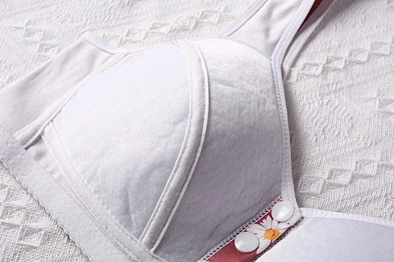 Bra For Women Wire Free Bra Cotton Underwear Front Closure Brassiere Women's Lingerie Large Bust 50 52 BCD Cup