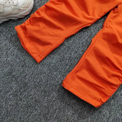 1-8years Baby Kids Summer Clothing For Girls Sleeveless Crop Tops+Cargo Pants 2pcs/sets Children's Fashion Clothes Outfits Girl
