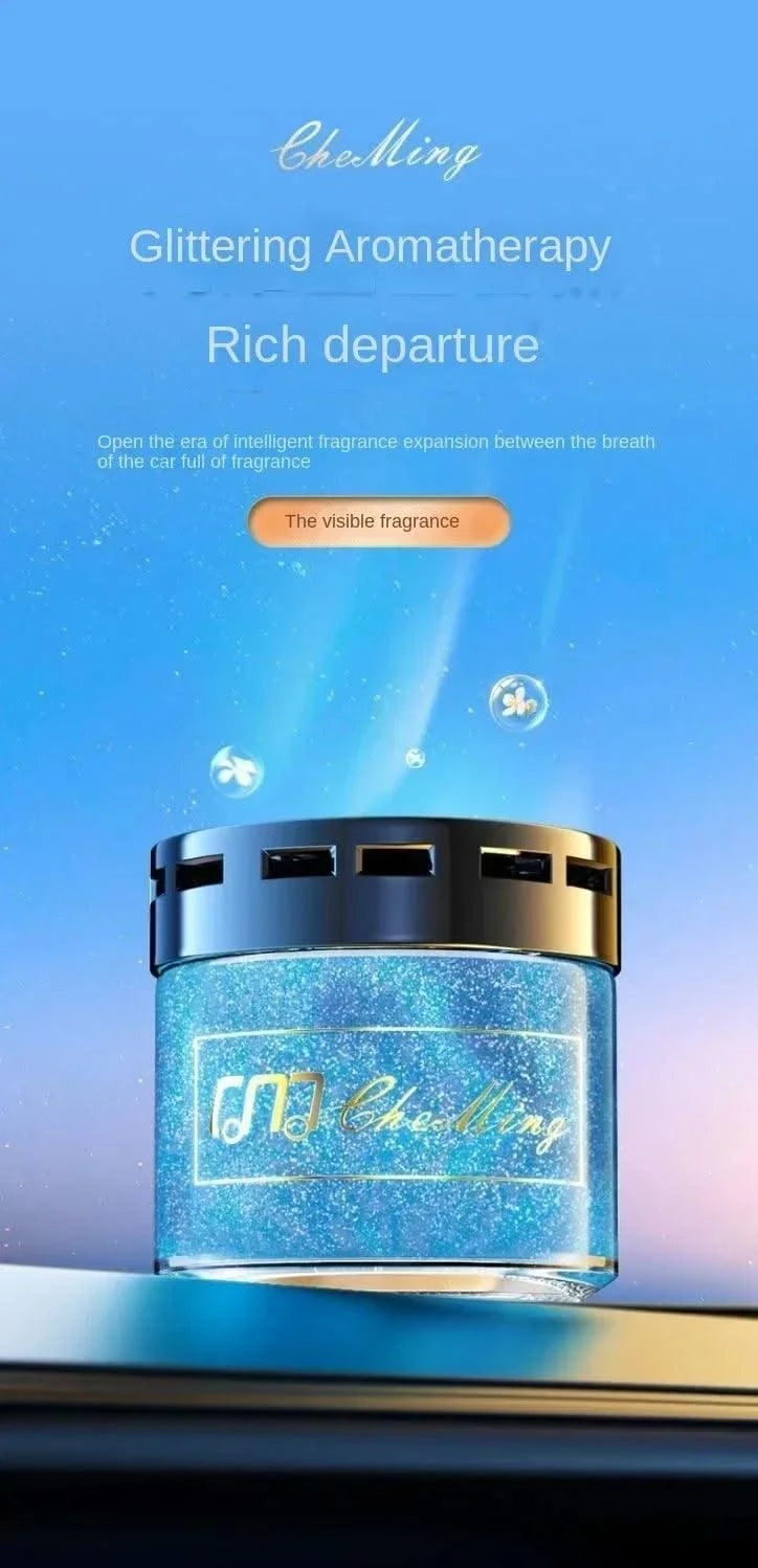 Luxury Car Perfume Solid Balm, Long-Lasting Light Fragrance, Odor Eliminator, Quicksand Design becoming a popular car ornament