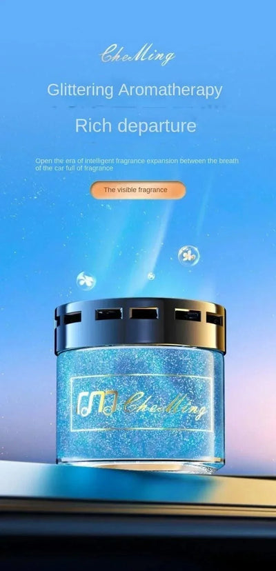 Luxury Car Perfume Solid Balm, Long-Lasting Light Fragrance, Odor Eliminator, Quicksand Design becoming a popular car ornament