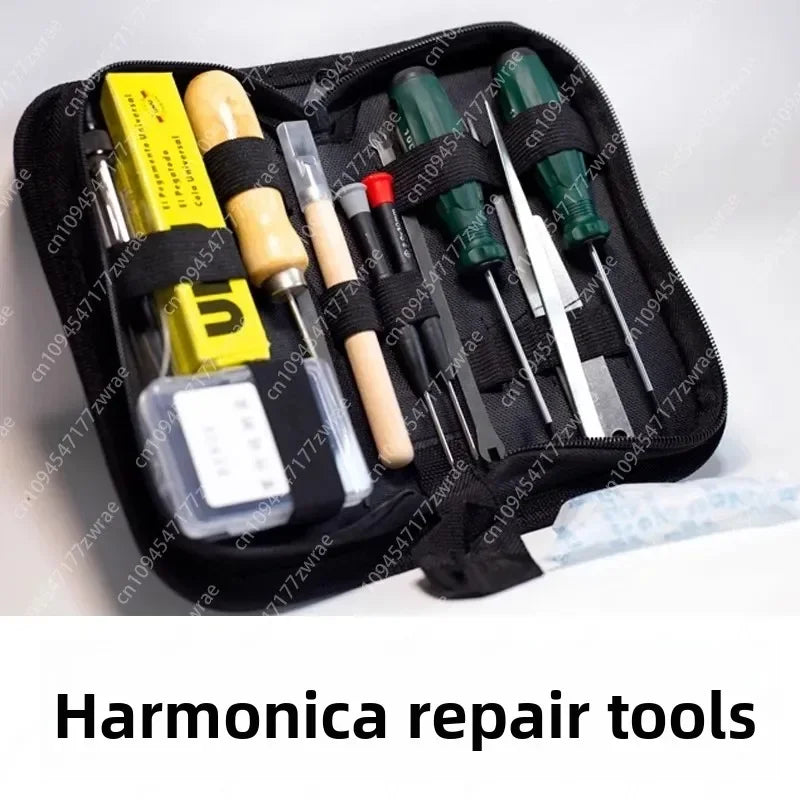 Harmonica Repair and Tuning Tool Kit, Chromatic Scale Polyphonic Repair, Disassembly and Cleaning Tools, Universal