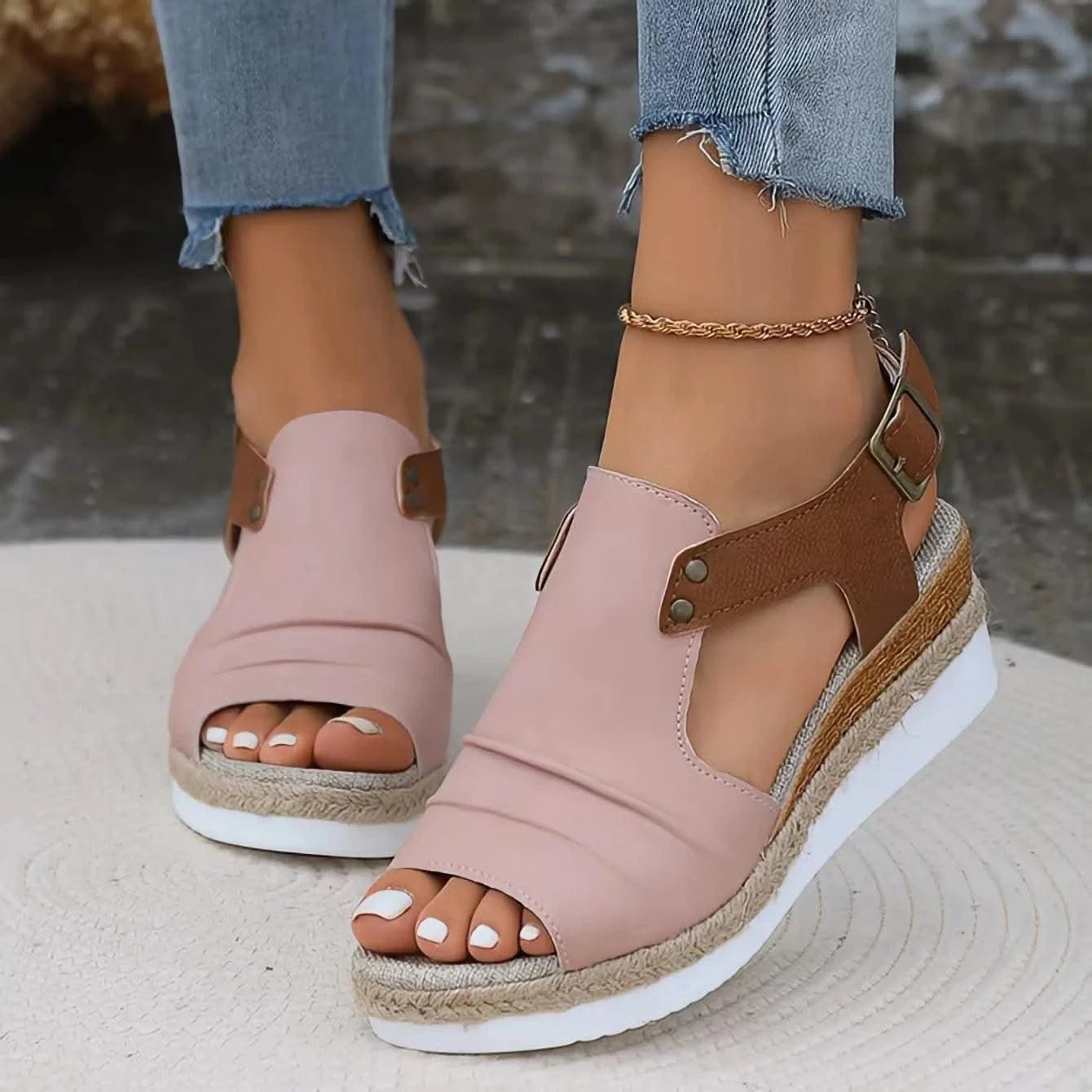 Women Wedges Sandals 2024 New Summer Lightweight Shoes for Women Platform Casual Sandals Women Beach Luxury Designer Sandals