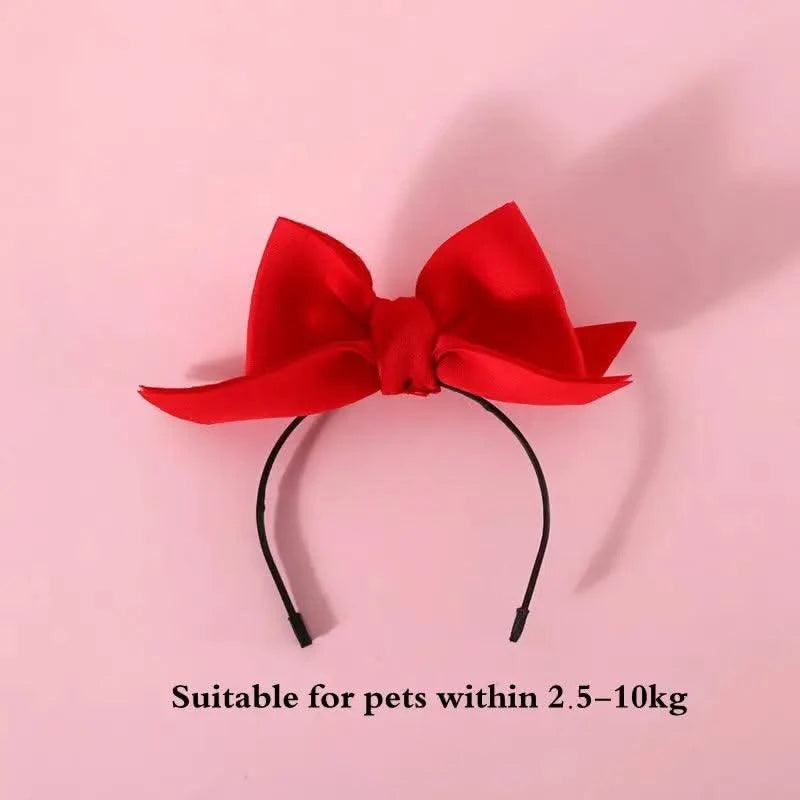 Cat Accessories Party Cat Headdress Wear Puppy Hairband Dog Dress Up Hat Pet Hair Accessories Bow Tie Dog Bowknot Pet Hair Hoop