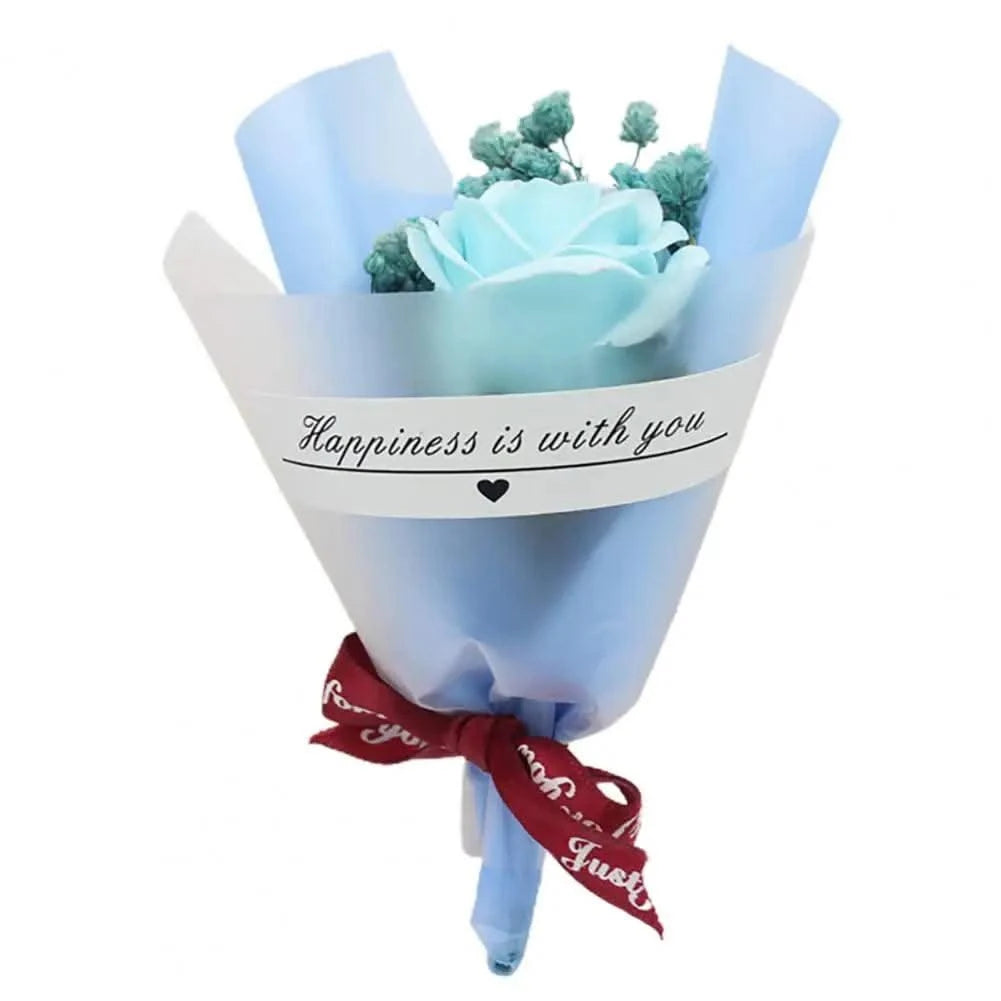 Scented Flowers Soap Ornamental Soap Rose Flower Essential Nice-looking  Durable Valentine's Day Soap Rose Flower
