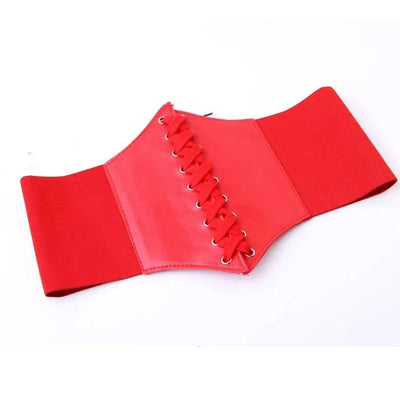 Fashion Corset Wide Belts Faux Leather Slimming Body Shaping Girdle Belt for Women Elastic Tight High Waist for Daily Wear