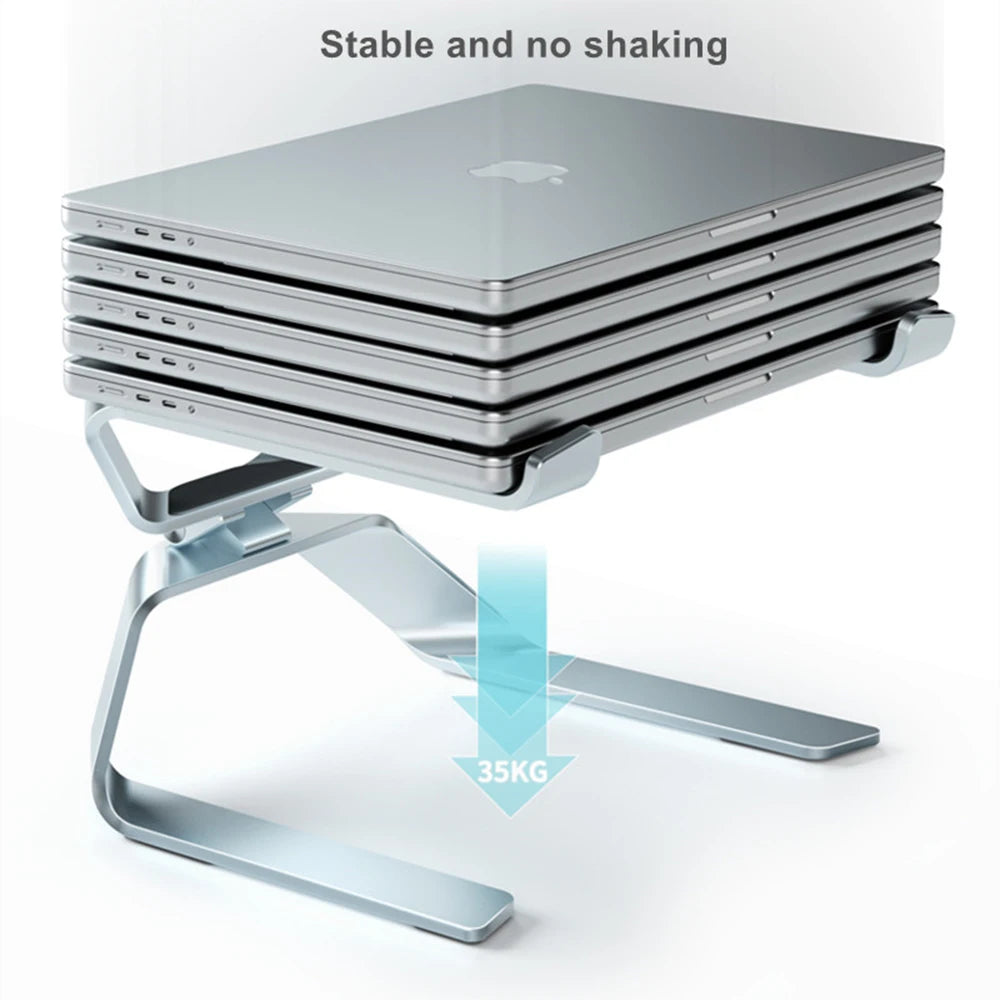Laptop Stand Adjustable Aluminum Alloy Notebook Tablet Stand Up to 17.3 Inch Laptop Portable Fold Holder Cooling Bracket Support