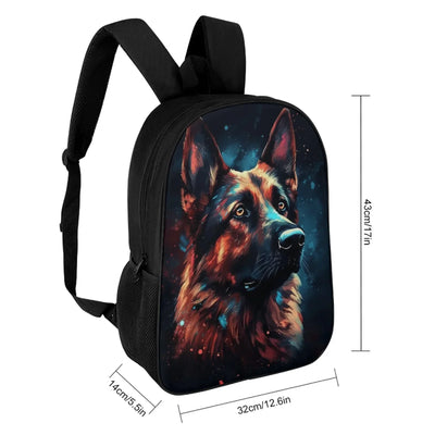 German Shepherd Galaxy art Backpack Printed School Backpacks For Teenagers Bags For Girls 17 Inch School Backpack Bag