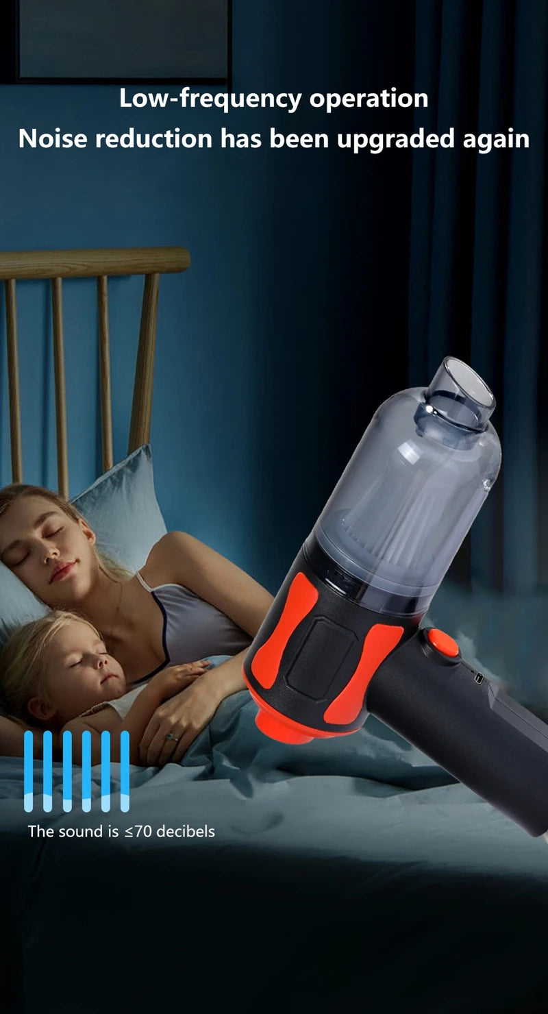 Portable Car Vacuum Cleaner  Wireless Handheld High Power Auto Vacuums Pet Home & Car Dual Use Vacuum Cleaners Low Noise USB NEW