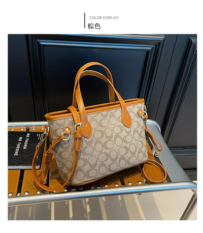 Famous Designer Inspired Women's Shoulder Bag Premium Leather Handbags Ladies Elegant Top Handle Purse Classic Tote
