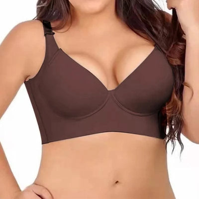 Dimmkof Full Back Coverage Push up Bras Women's Hide Back Fat Deep Cup Shapewear Fat Smoothing Uplift Underwire Bra For Big Bust