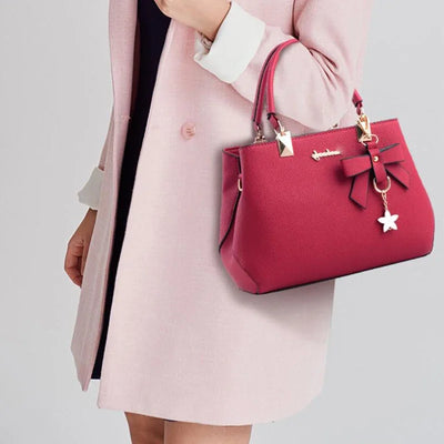 New  Elegant Shoulder Bag for Women Luxury Designer Handbags Female Bags Plum Bowknot Sweet Messenger Crossbody Bag
