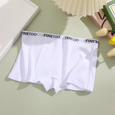 Women Cotton Boxers Shorts Solid Color Low Rise Panties Sexy Breathable Underwear for Female Intimates Elastic Waist Lingerie