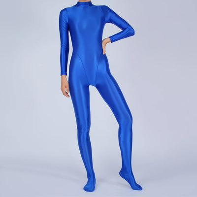 Sexy Womens Glossy Shiny Silky Tights Swimsuit Leggings Bodysuit Jumpsuit Ladies Elasticity Breathable Leotard Sleeping Romper