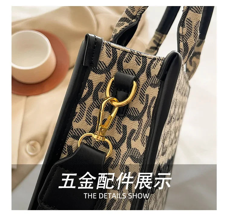 2025 Designer Sheet Music Bag for Women - Colorblock Crossbody Purse, Chic Shoulder & Handheld Tote with Adjustable Strap