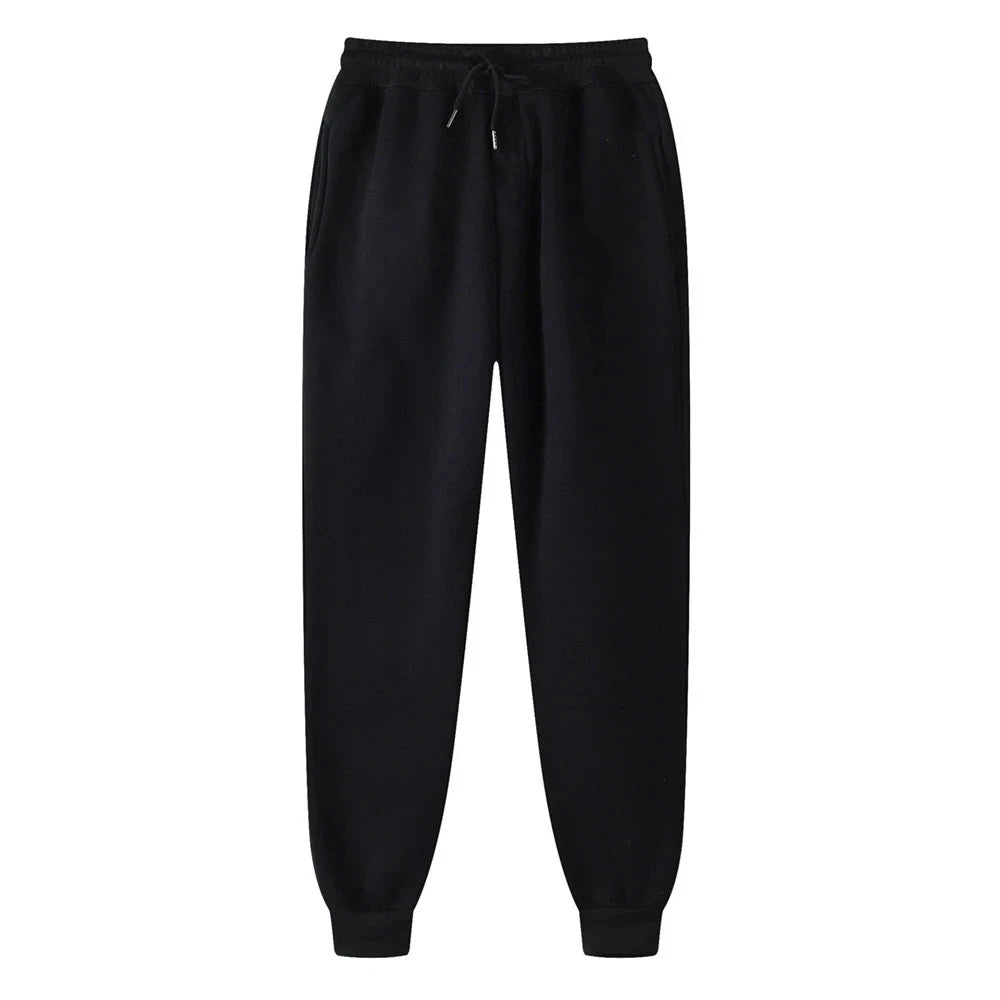Men's Athletic Trainning Joggers Casual Loose Fit Sweatpants Spring Fall Fleece Lined Pants Elastic Waist Drawstring Trousers