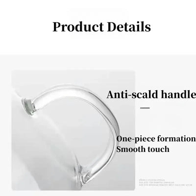 350ml Letter Printed Transparent Creative Glass Coffee Tea Mug Drinks Dessert Breakfast Milk Cup Glass Mugs Handle Drinkware