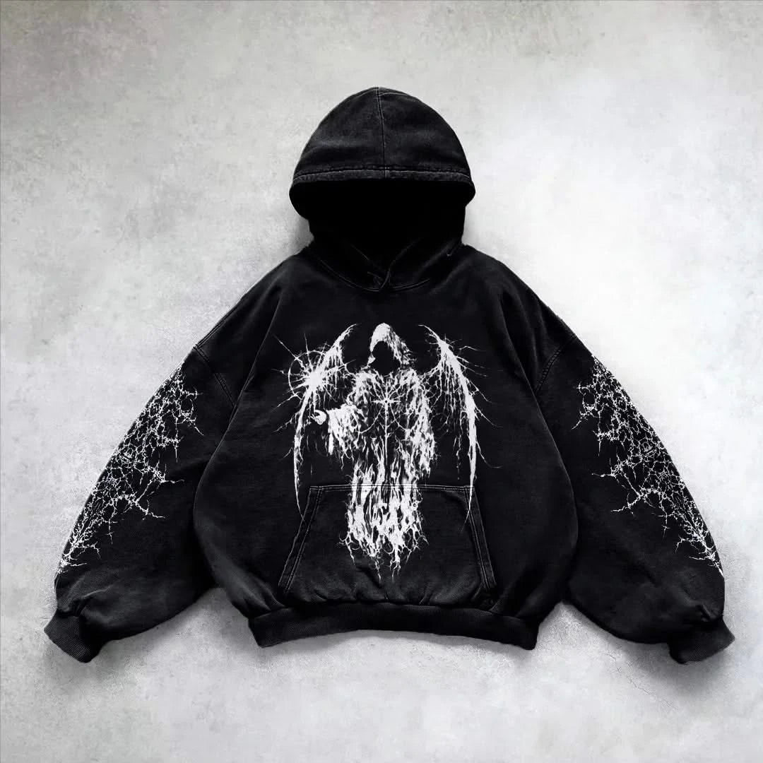 High Street Y2K Zipper Hoodie Graphic Print Rock Gothic Zip Up Hooded Sweatshirt Harajukus Streetwear Vintage Pullover hoodies